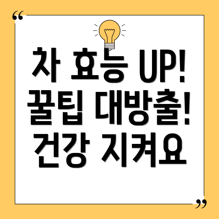 차의 효과 극대화