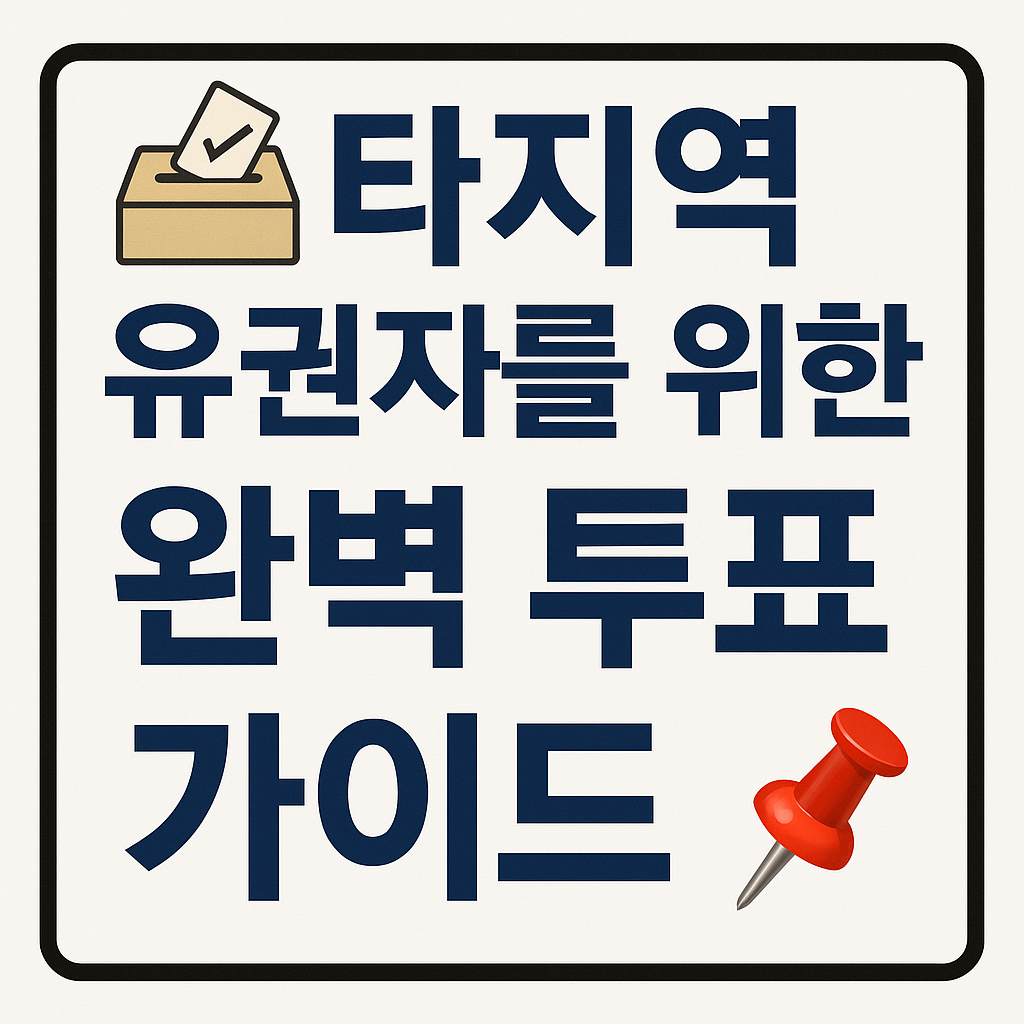 🗳️ 타 지역 유권자를 위한 완벽 투표 가이드 📌