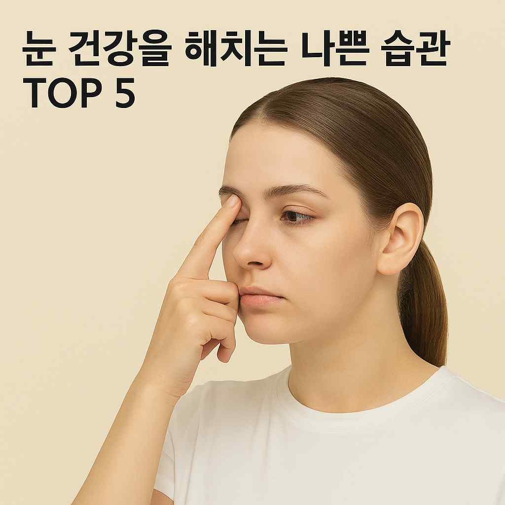눈 건강을 해치는 나쁜 습관 TOP 5