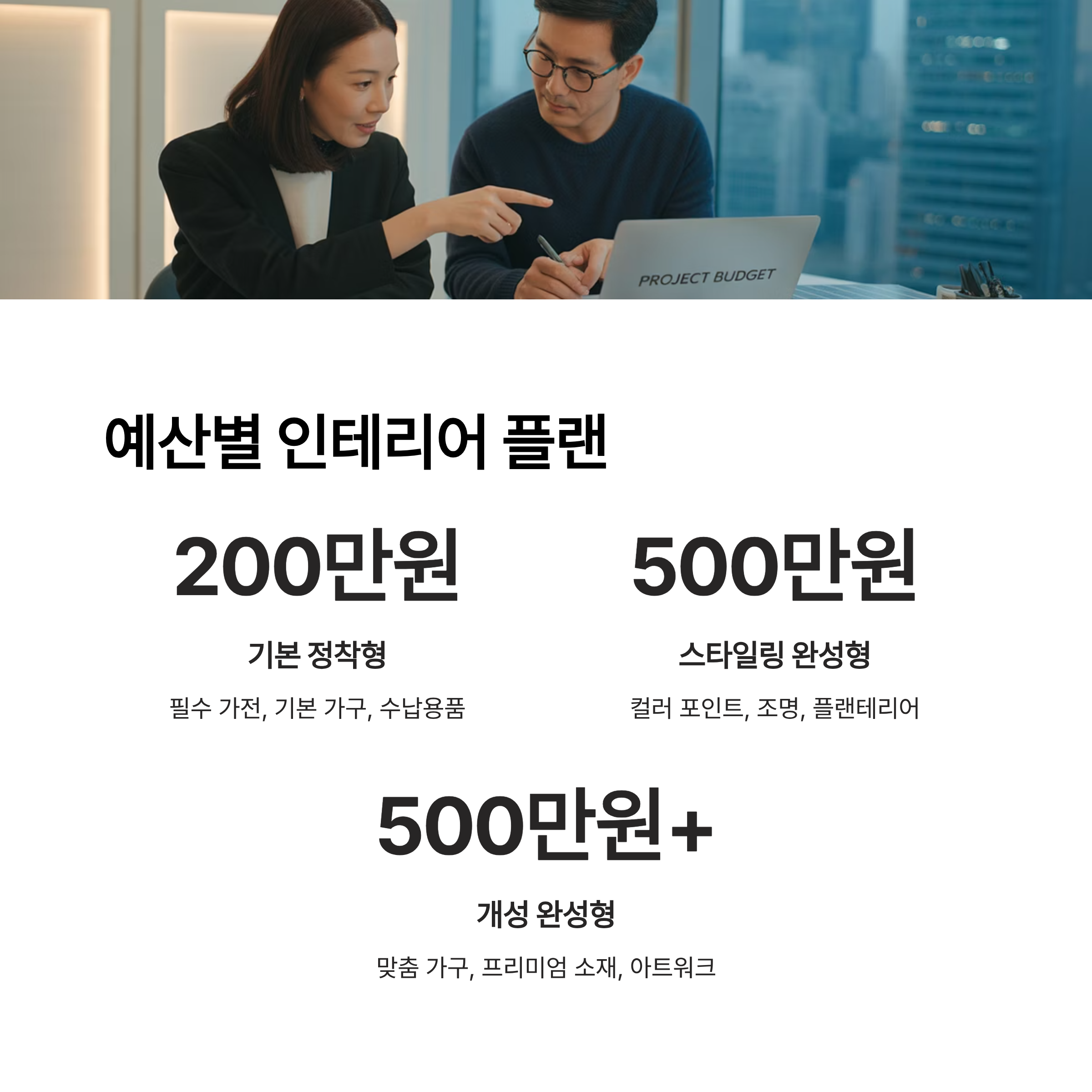 2025년 인테리어 트렌드 예산별 플랜