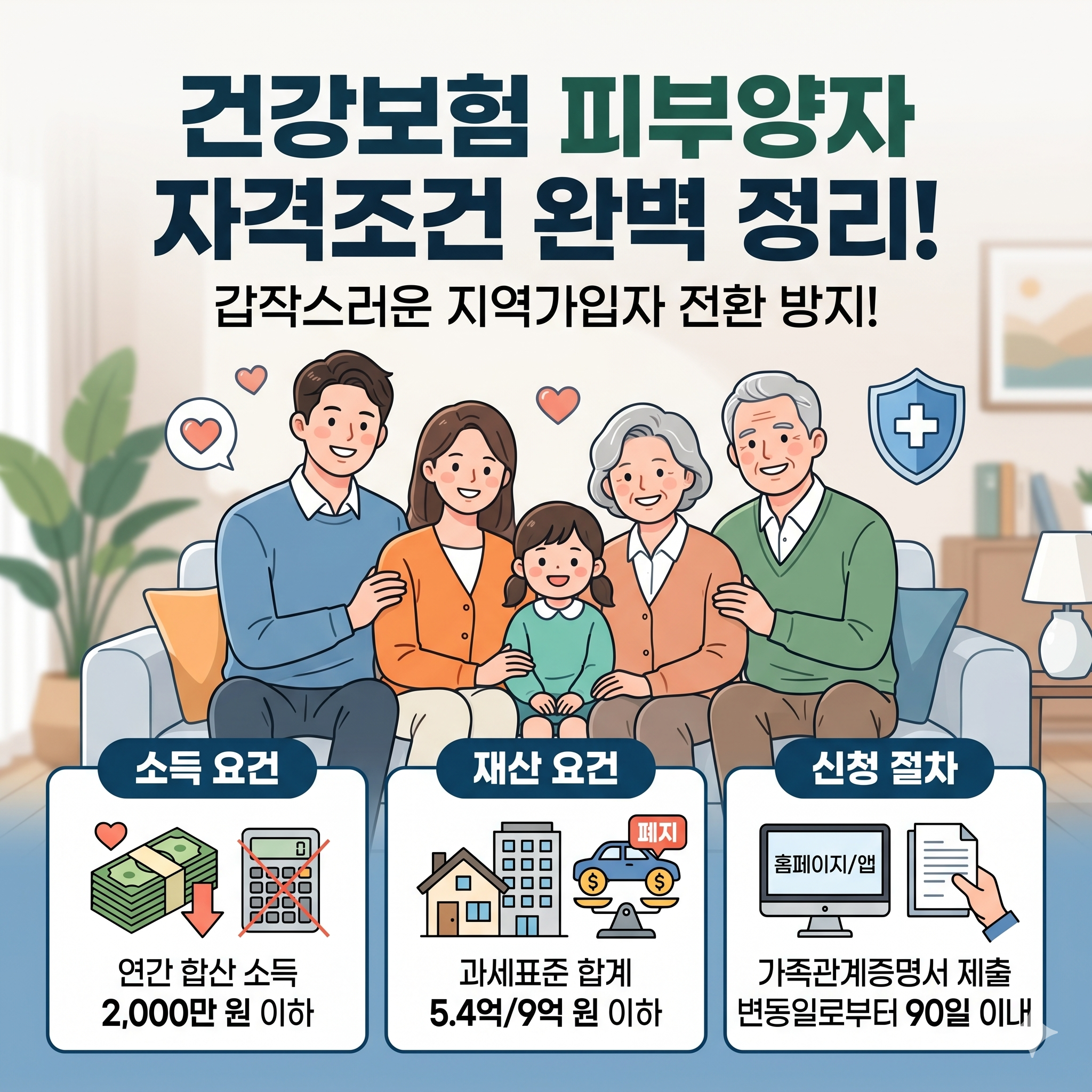 건강보험 피부양자 자격조건 완벽 정리: 소득 및 재산 기준 가이드