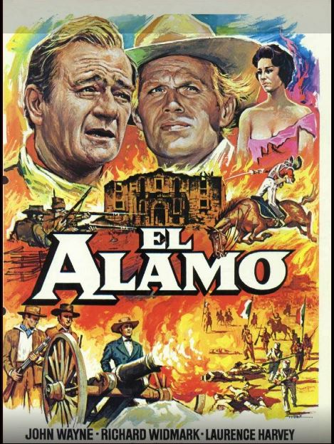 텍사스 독립선언을 소재로 한 영화 알라모 포스터.