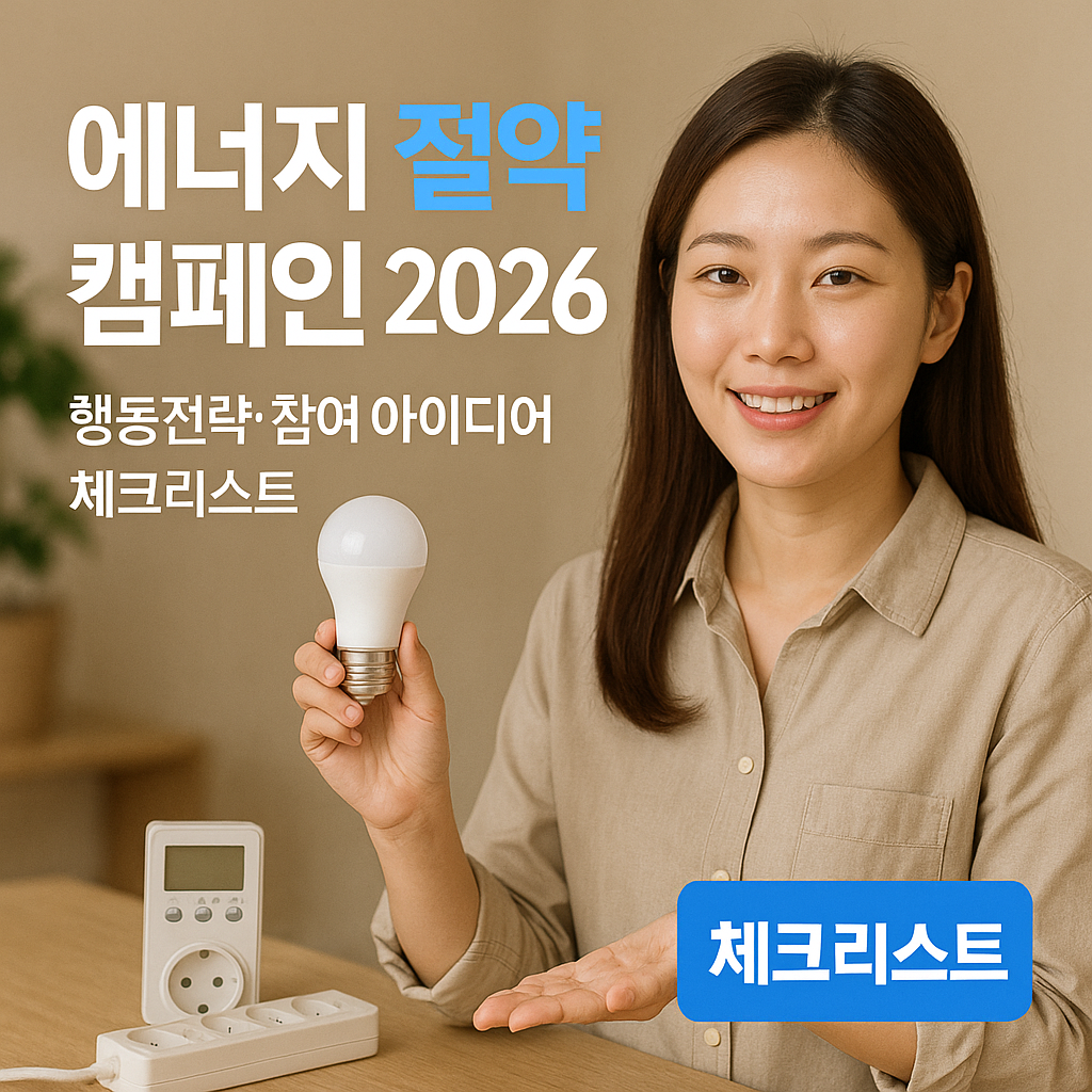 에너지 절약 캠페인 2026년 | 행동전략·참여 아이디어 체크리스트