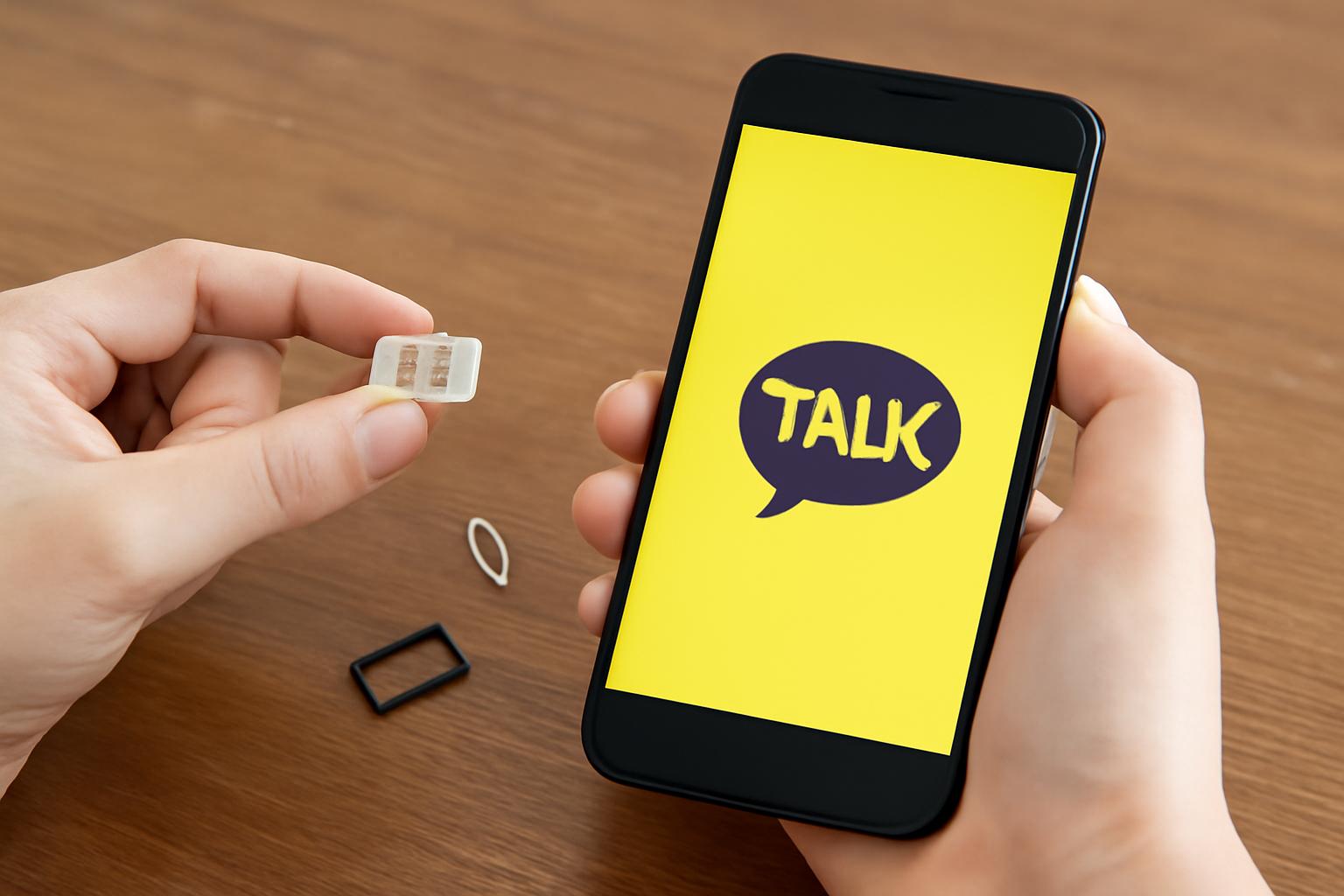 유심칩 교체후 카톡