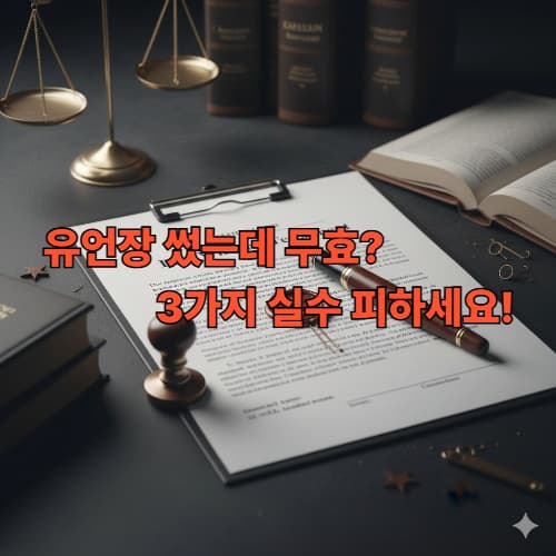 유언장 무효되는 치명적 실수 5가지: 날인, 연월일, 대필 주의사항 완벽 정리