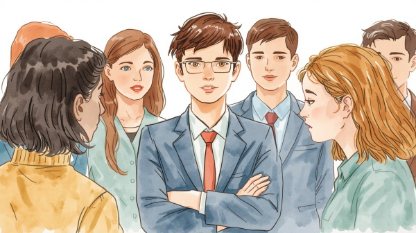 ESTJ 청소년은 명확함과 책임감을 중요시하며, 집단 안에서 자신이 맡은 역할을 잘 수행하려 노력합니다에 관한 그림입니다