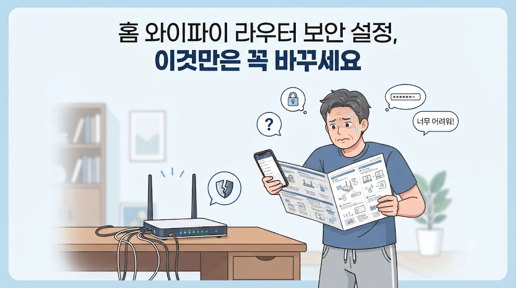홈 와이파이 라우터 보안 설정, 이것만은 꼭 바꾸세요
