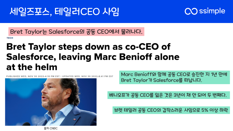 세일즈포스-CEO사임