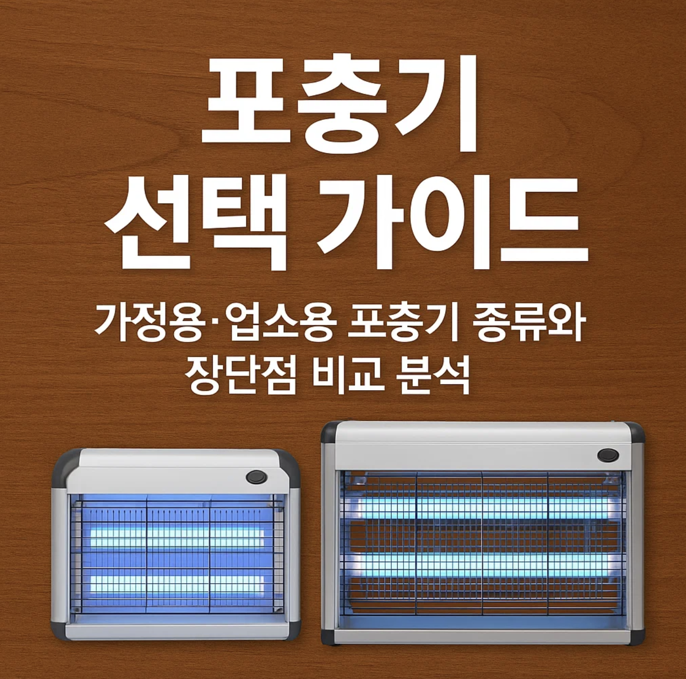 포충기 선택 가이드, 가정용·업소용 포충기 종류와 장단점 비교 분석