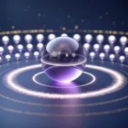 퀀티넘의 칩 H2의 성능을 56개의 양자구로 상징적으로 시각화한 이미지.