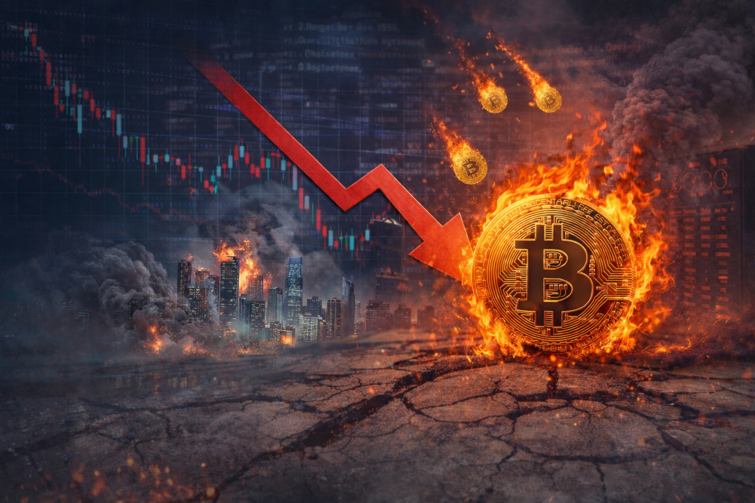 비트코인 하락 이미지