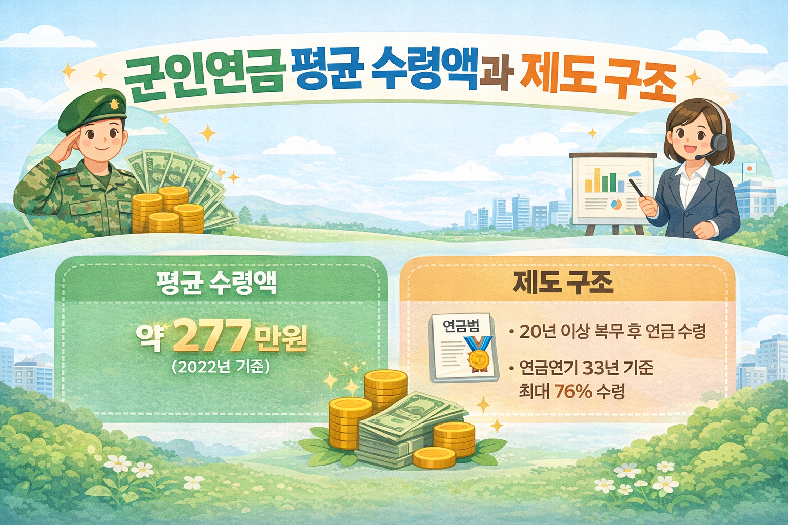 군인연금 평균수령액