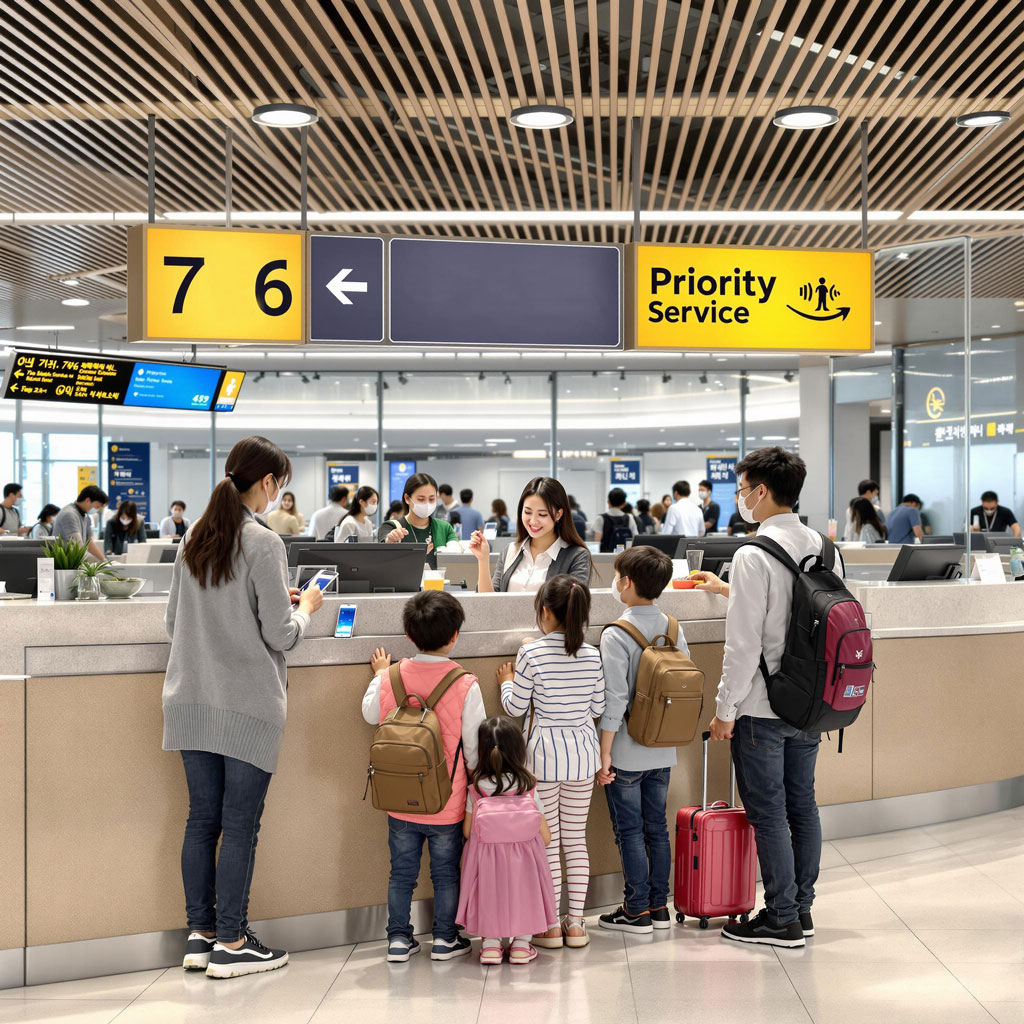 인천공항 다자녀구가 우선출국서비스