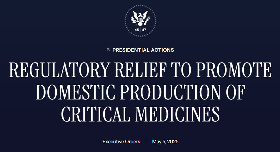 의약품 제조 촉진 행정명령 바로가기