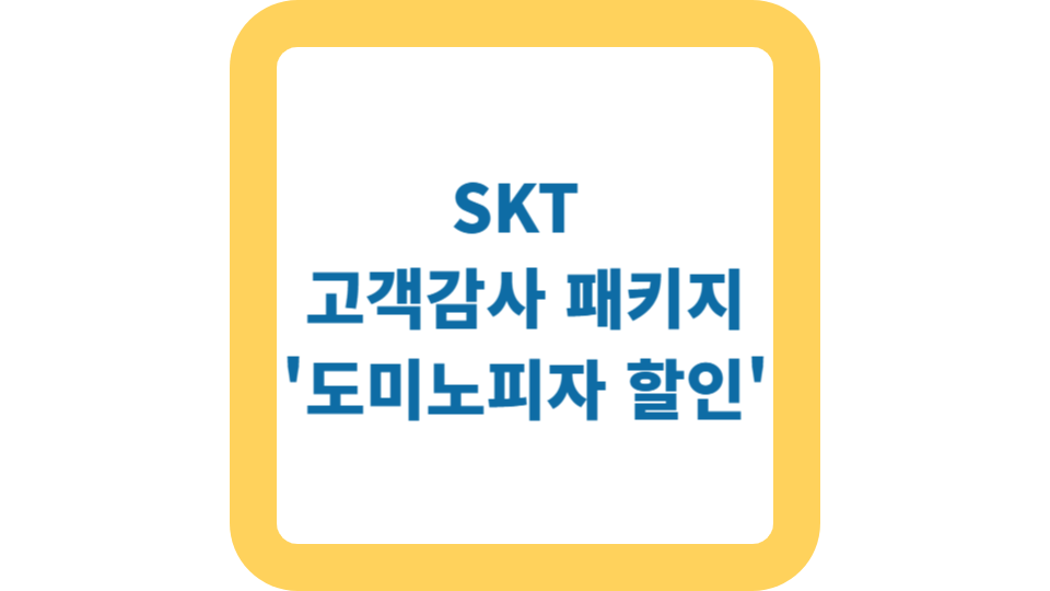 SKT 고객감사 패키지 도미노피자 할인 사진