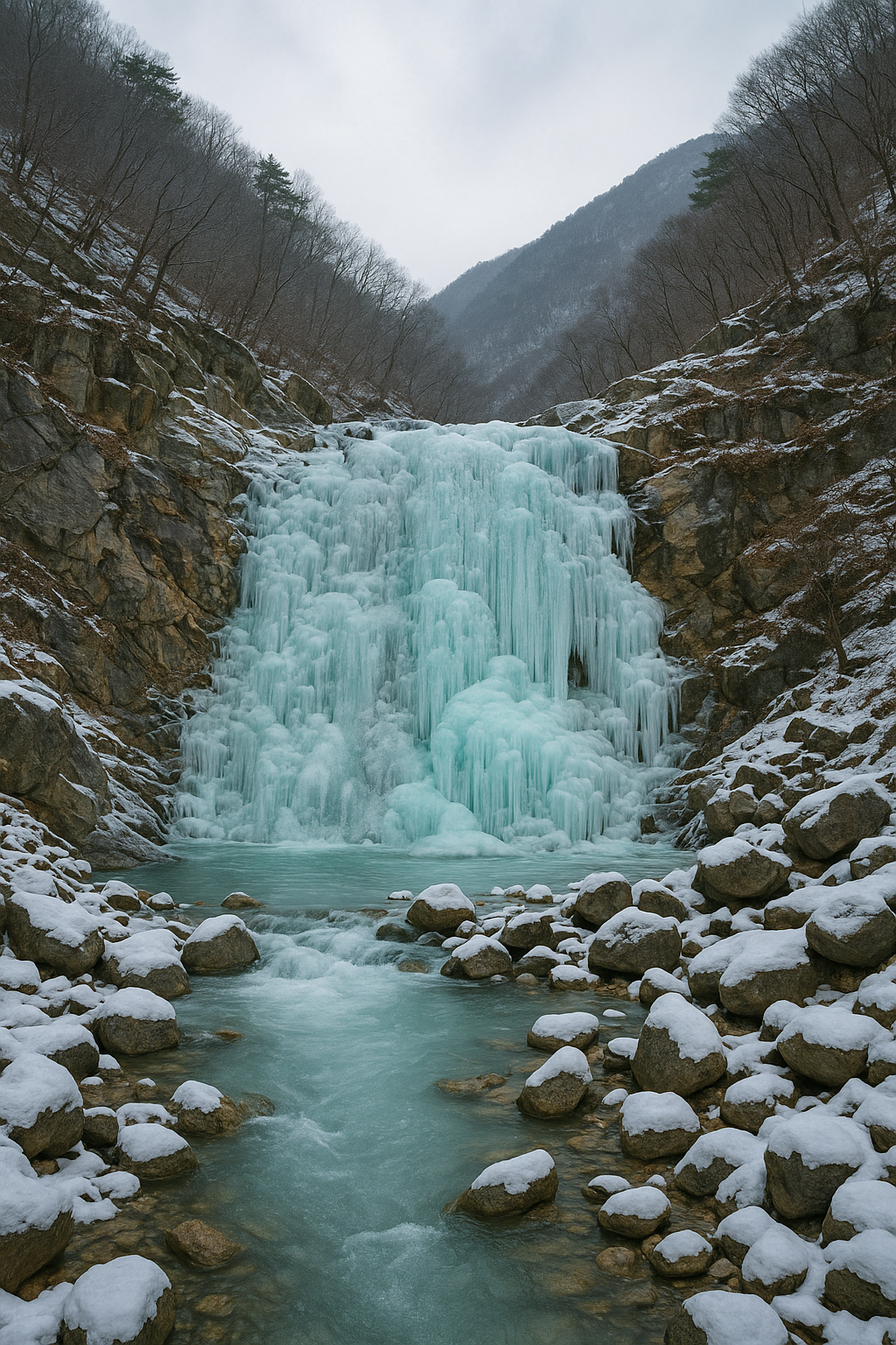 경남 밀양 ‘영남알프스 얼음골’ — 신비한 겨울의 예술작품