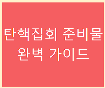 탄핵준비물