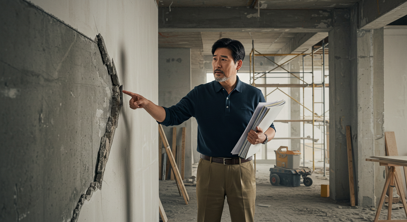 무면허시공, 부실공사, 감리보고서