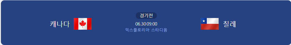 캐나다 칠레 경기