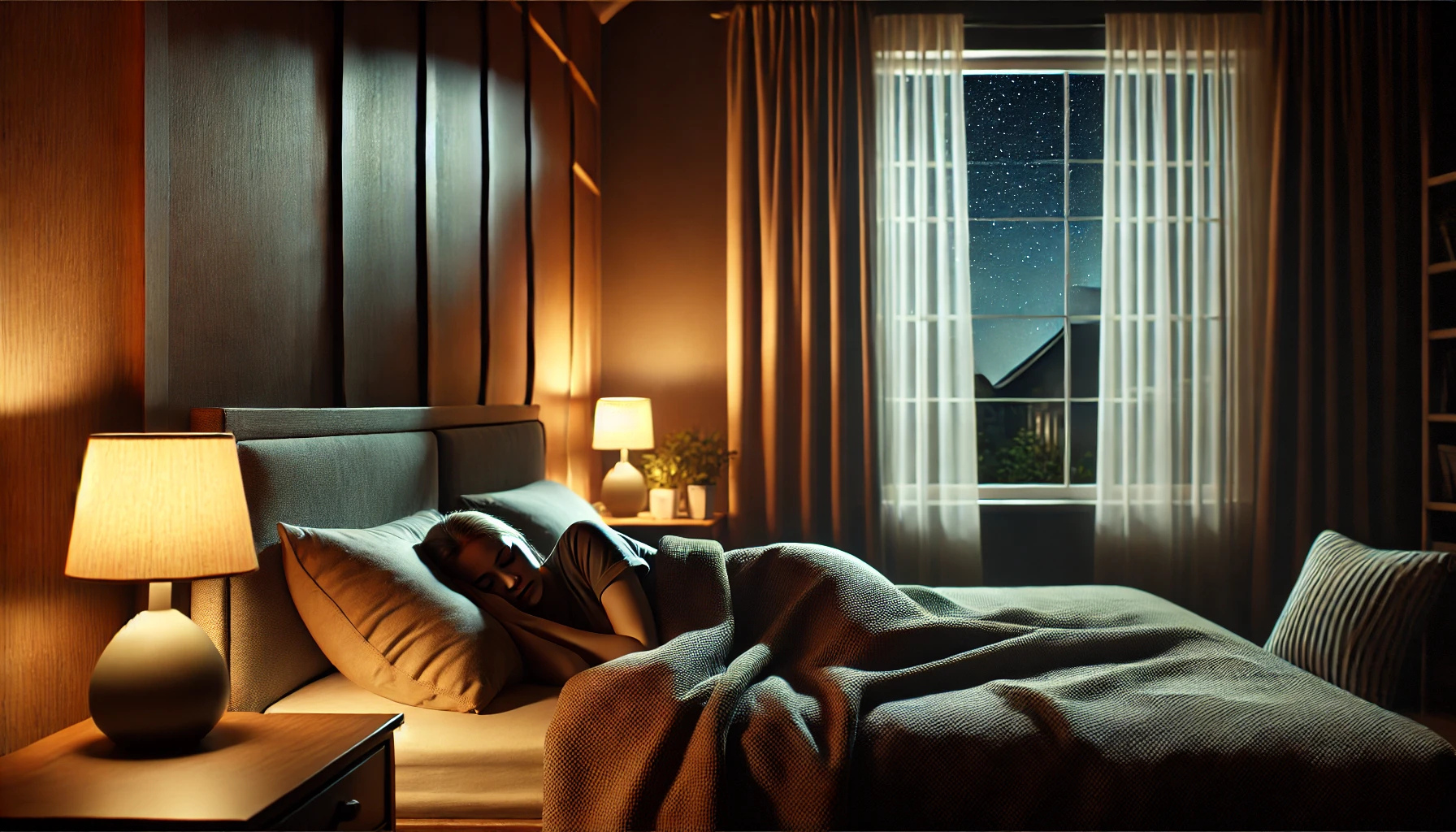 포근한 이불 속에서 깊이 잠든 모습