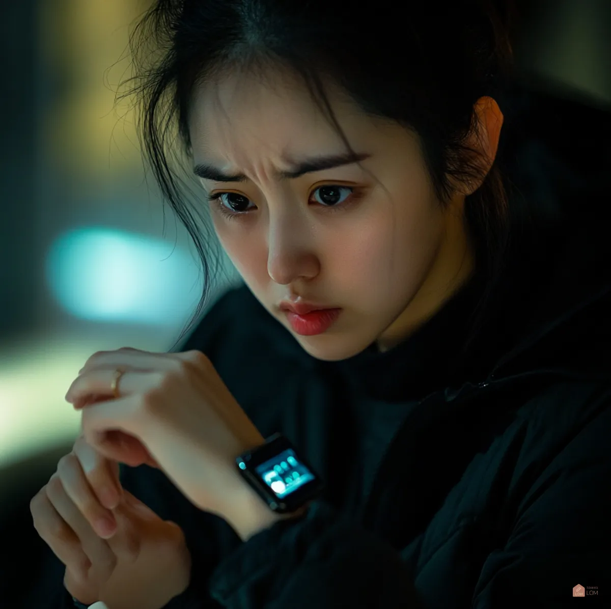 망가진-애플워치바라보는-한국여자03