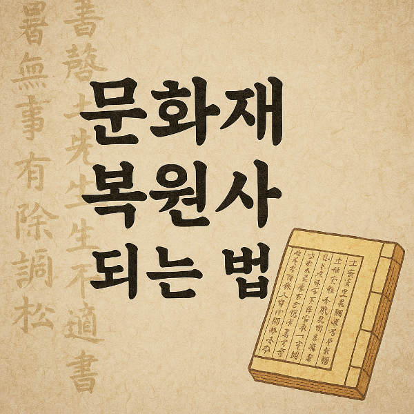 문화재 복원사 되는 법｜자격증부터 전망까지 한눈에 정리!