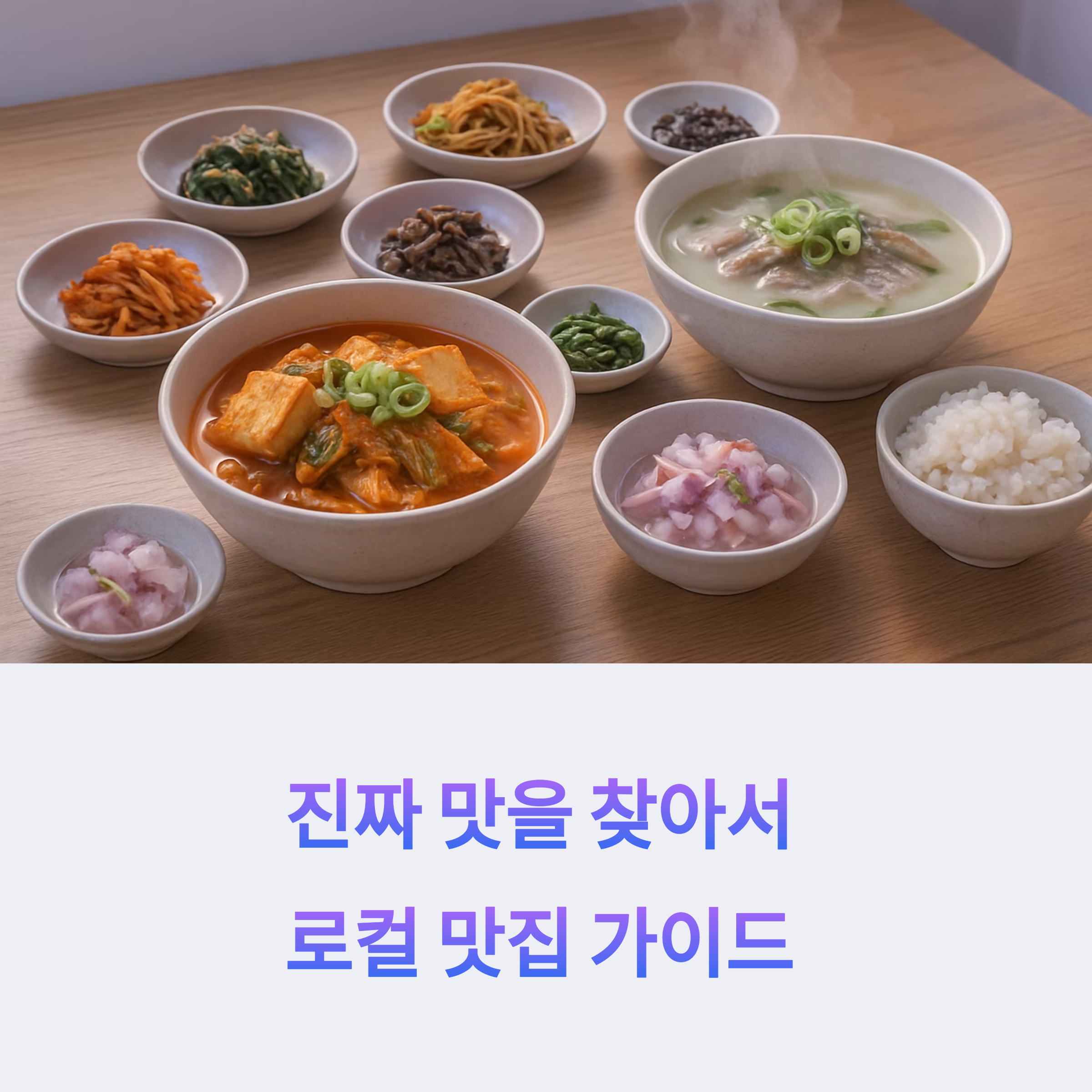 지역 로컬 맛집 가이드, 진짜 맛을 찾아서