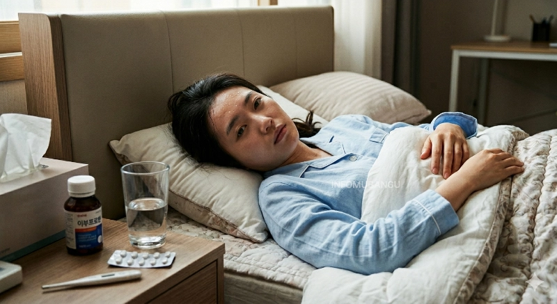 한타바이러스 초기 증상인 고열과 오한