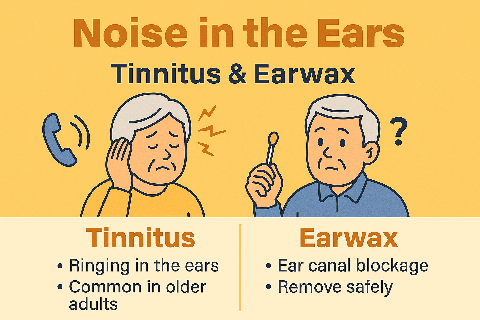 귀에서 들리는 소음, 이명과 귀지 문제
