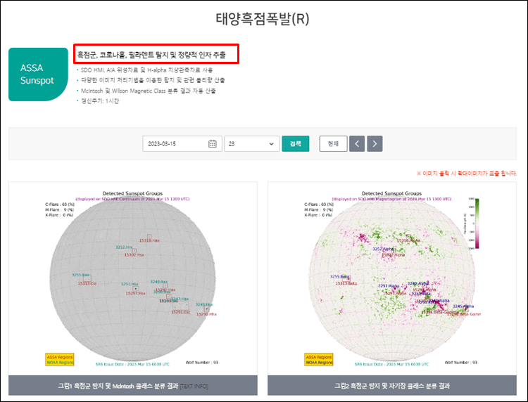 우주전파센터-흑점폭발