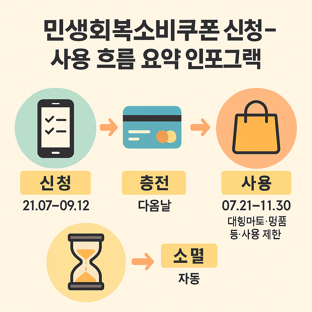 민생회복소비쿠폰,신청과 소비