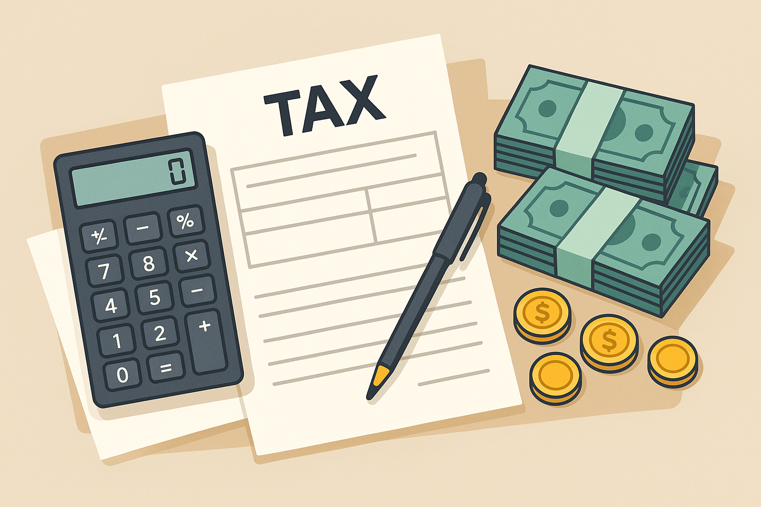 AI생성(세금계산,돈)