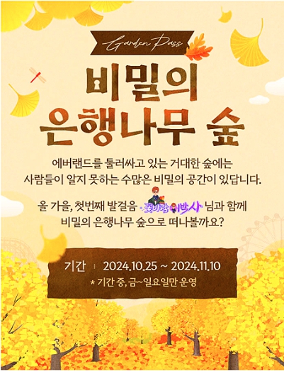 에버랜드 비밀의 은행나무숲