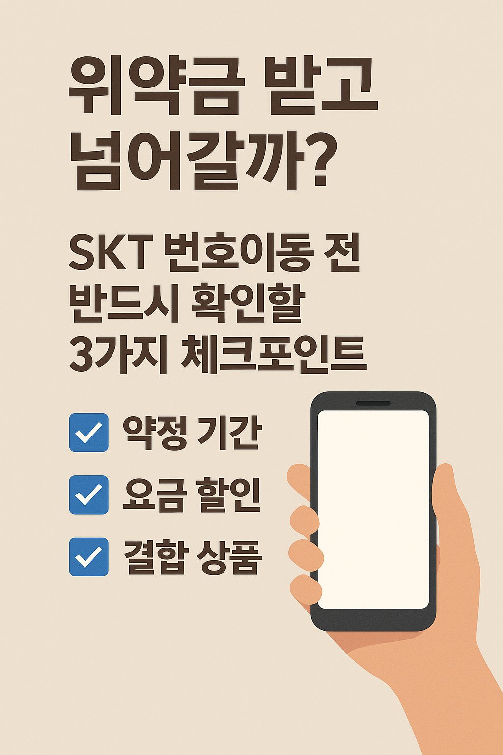 “위약금 받고 넘어갈까?” SKT 번호이동 전 반드시 확인할 3가지 체크포인트
