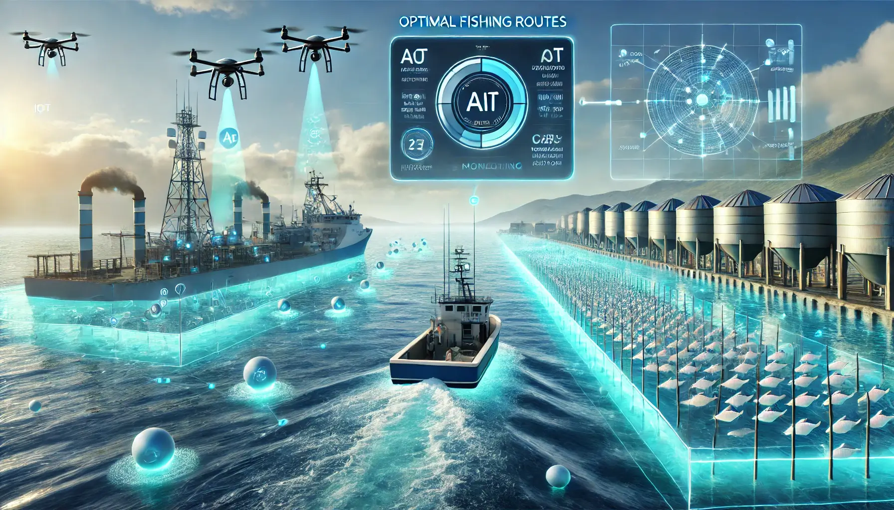 어업의 기후 변화 적응력을 연상시키는 이미지