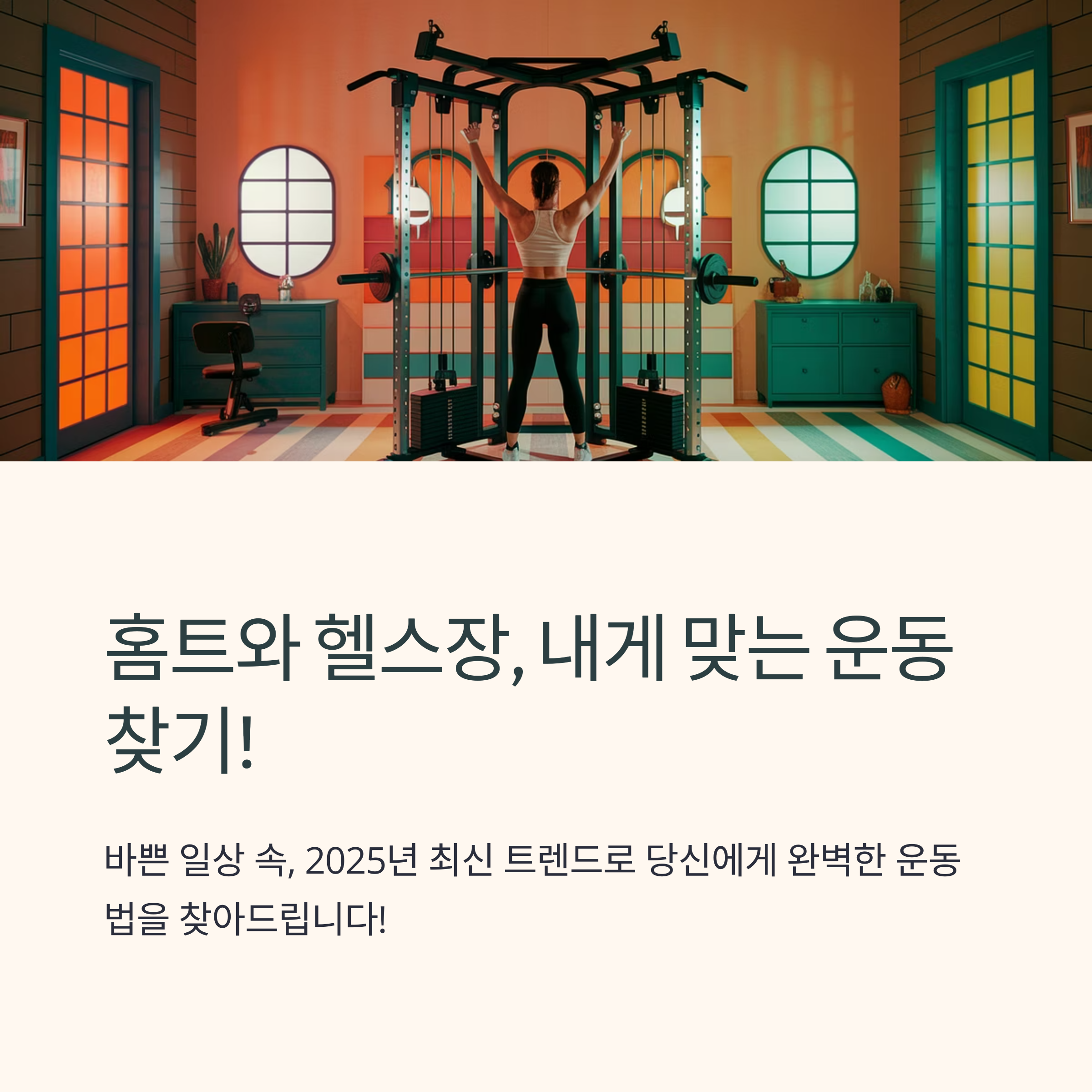 홈트와 헬스장, 내게 맞는 운동은?