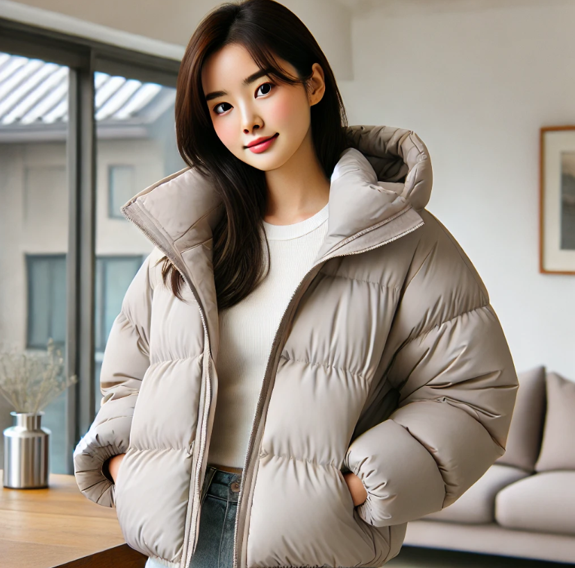 가벼운 여성용 숏패딩