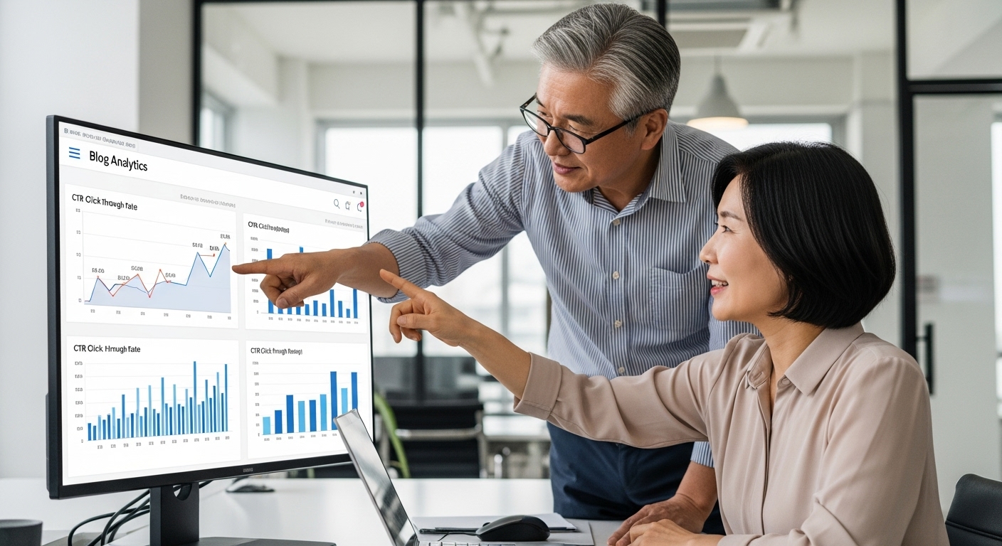 블로그 수익 분석 장면