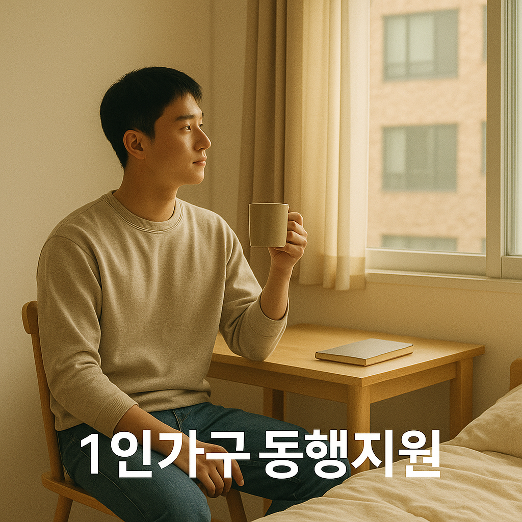 서울시 1인 가구 동행 지원 정책을 소개하는 청년의 모습