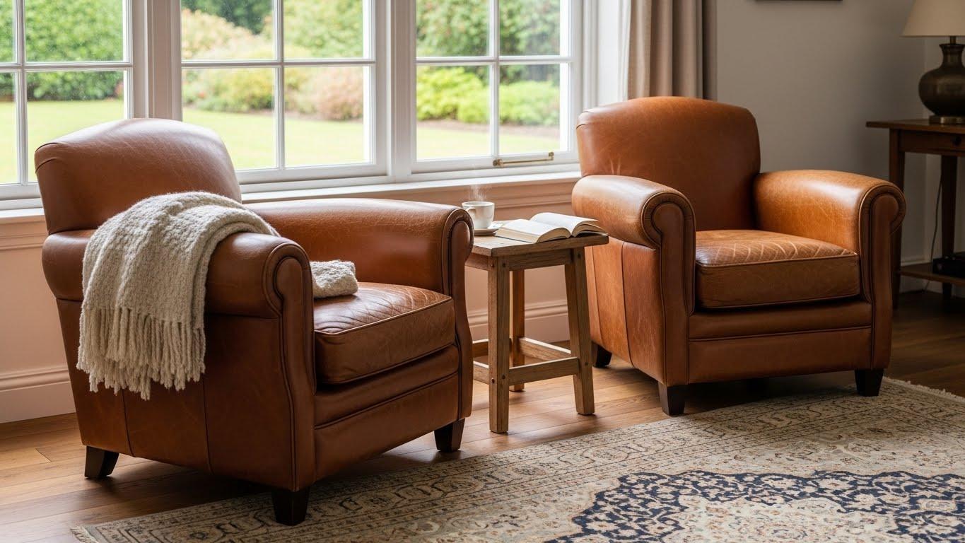 인테리어가죽의자