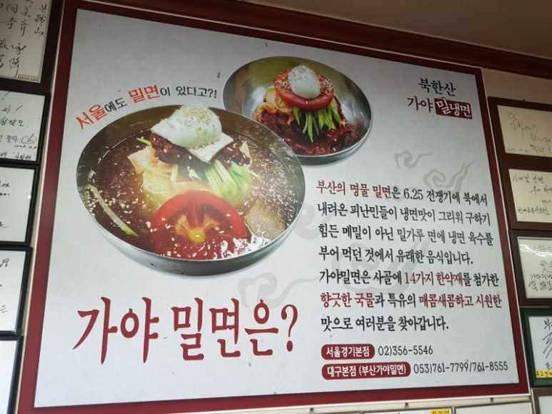 은평구 밀면집, 가야밀냉면해물칼국수