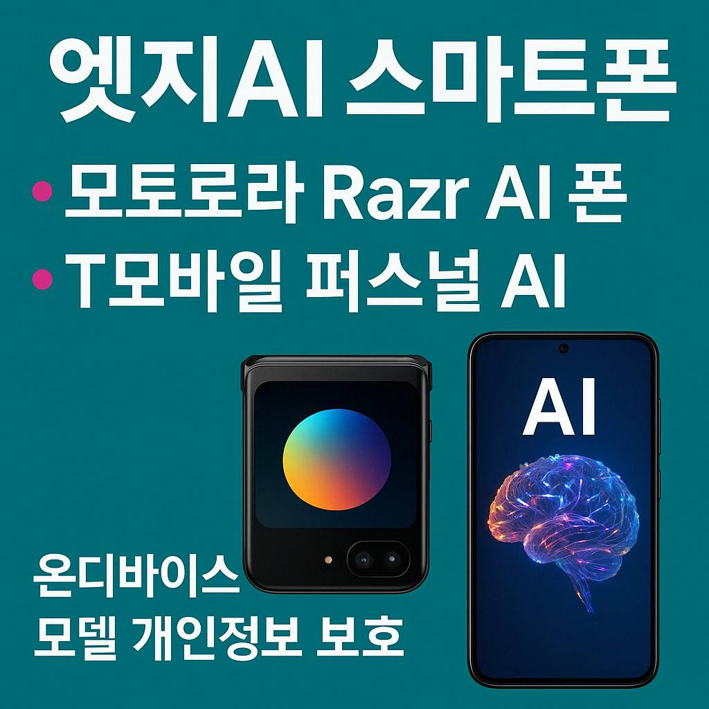 2025년 엣지 AI 스마트폰 비교 - 모토로라 Razr AI 폰과 T모바일 퍼스널 AI의 온디바이스 기능 및 성능 분석