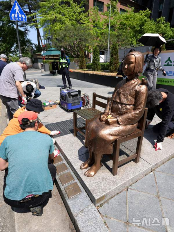 평화의 소녀상 철창 철거 의미와 향후 보수 작업 일정, 6년 만의 해방!