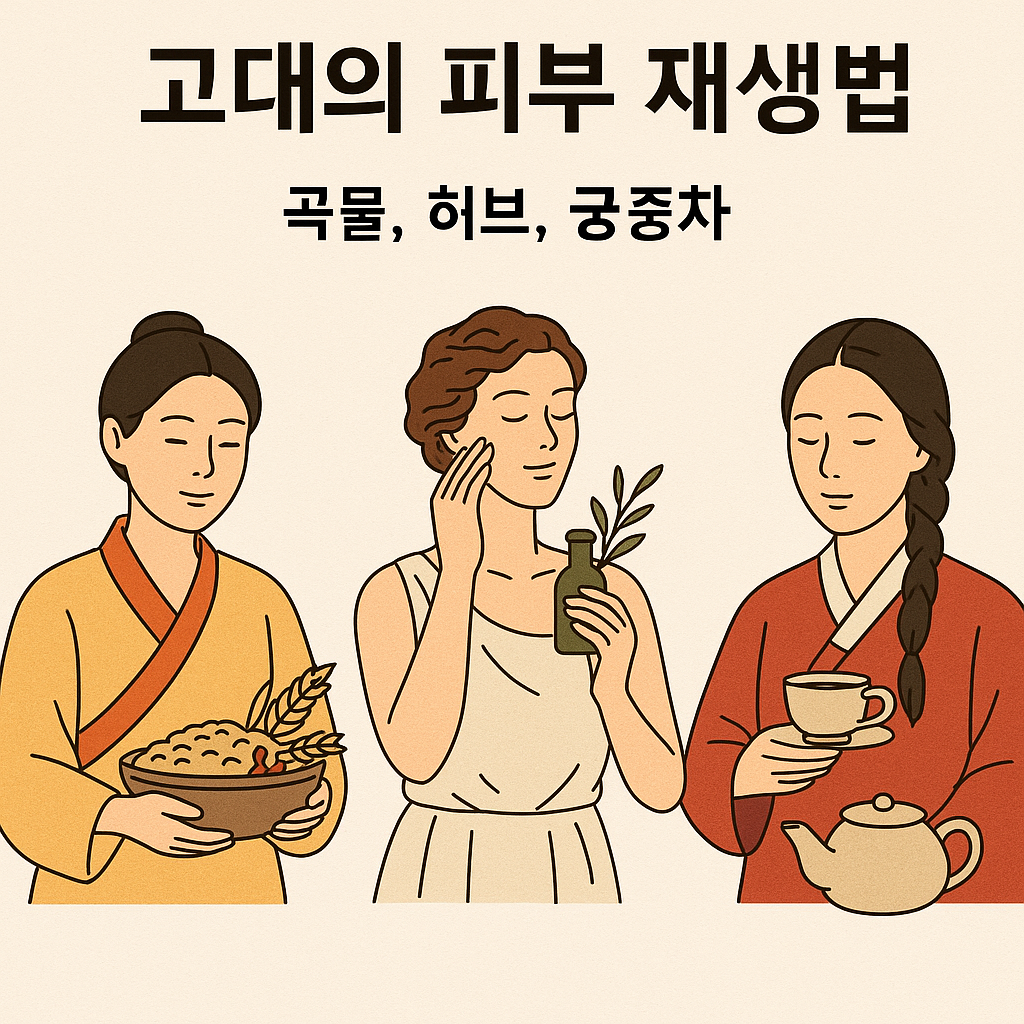 “고대의 피부 재생법 – 곡물, 허브, 궁중차”