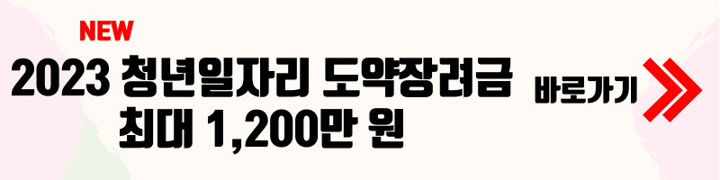 청년일자리 도약장려금 신청대상