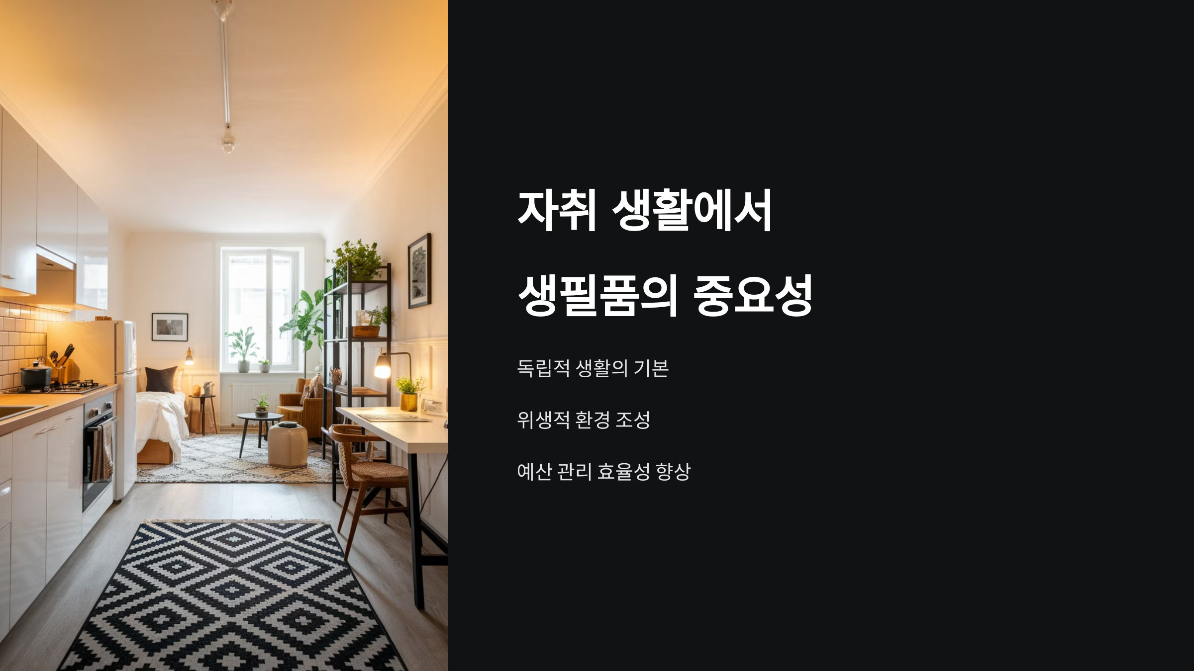 자취 초보자를 위한 생필품 리스트