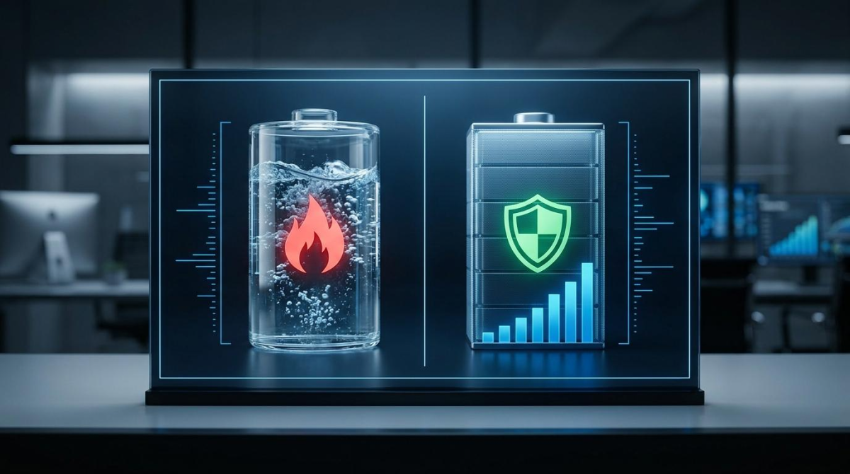 전고체 배터리 vs 리튬이온 배터리 안전성 및 에너지 밀도 비교