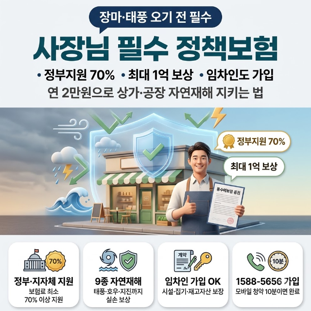 소상공인 풍수해보험 가입신청