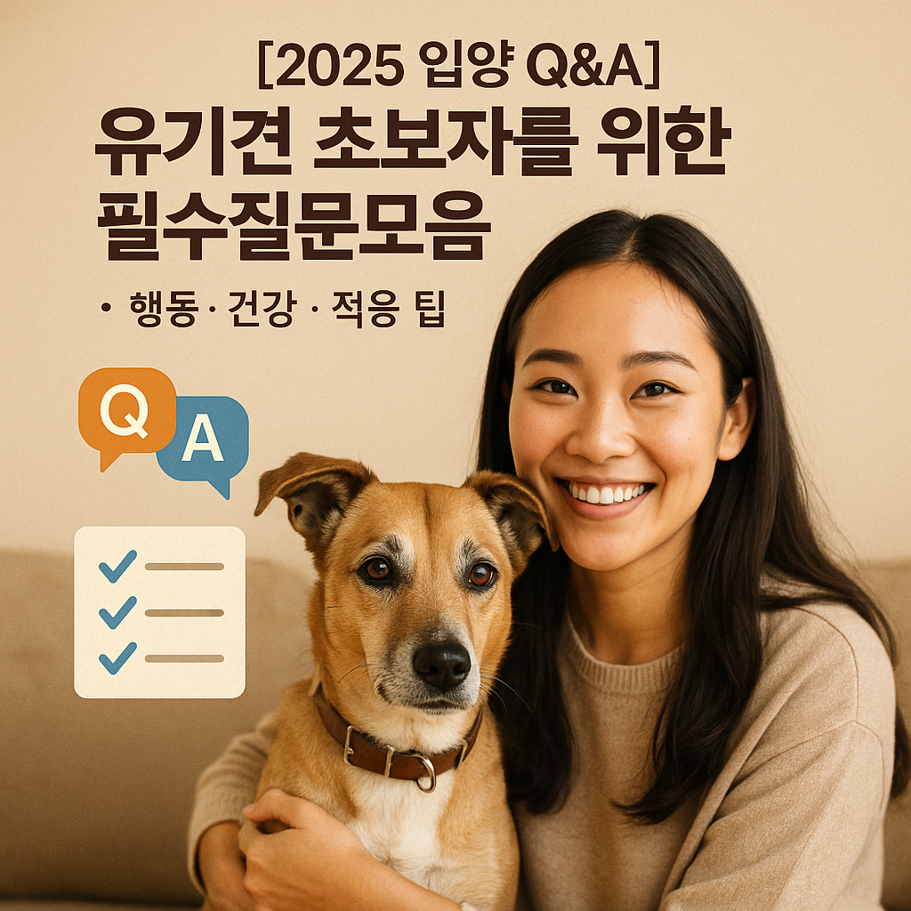 [2025 입양 Q&amp;A] 유기견 초보자를 위한 필수 질문 모음 ｜ 행동·건강·적응 팁