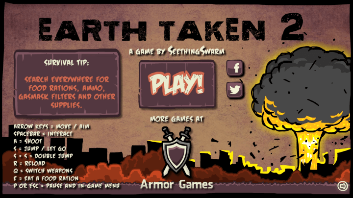 어스테이큰2-플래시게임-메인-화면